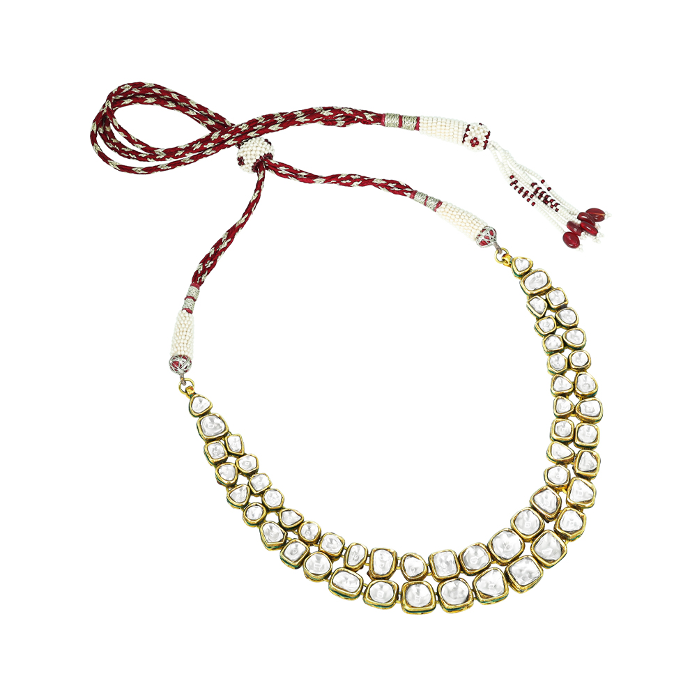 Double-Row Polki Necklace